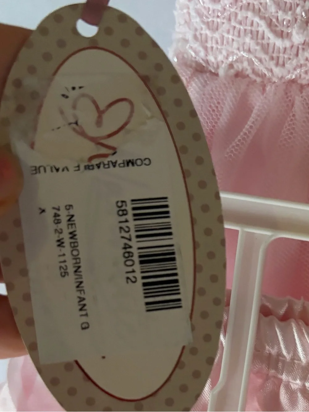 Nannette Baby Girls 3-6M Pink Rosette Tulle Dress & Bloomers NWT